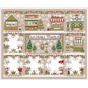 Country Cottage Needleworks - Christmas Market - Crepe Cart SWATCH