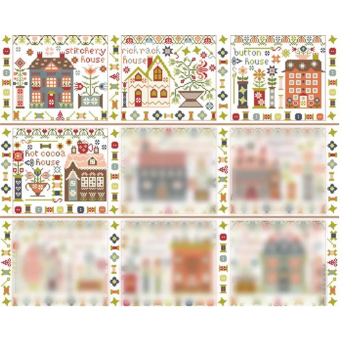 Pansy Patch Quilts and Stitchery - Houses On Stitchery Lane - 4 Hot Cocoa House SWATCH