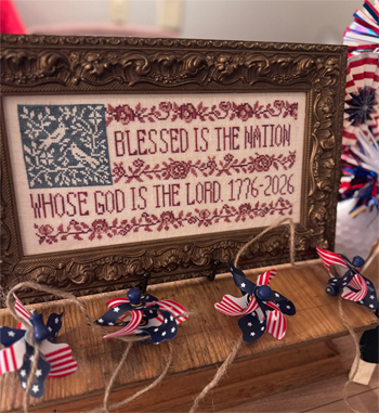 Quaint Rose Needlearts - Toile Flag MAIN