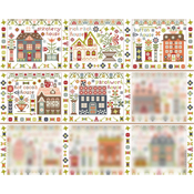 Pansy Patch Quilts and Stitchery - Houses On Stitchery Lane - 5 Patchwork House SWATCH