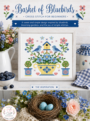 Anabella's - Basket Of Bluebirds MAIN