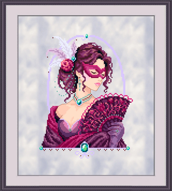 Cross Stitching Art - Fiora, The Venetian Rose MAIN