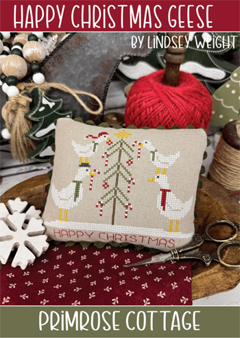 Primrose Cottage Stitches - Happy Christmas Geese MAIN