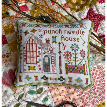 Pansy Patch Quilts and Stitchery - Houses On Stitchery Lane - 9 Punch Needle House MAIN