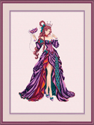 Cross Stitching Art - Karolina De Carreau, Queen Of Diamonds THUMBNAIL
