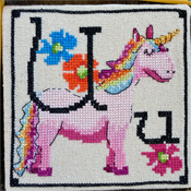 Luhu Stitches - Animal Alphabet Series - Ulinda Unicorn THUMBNAIL