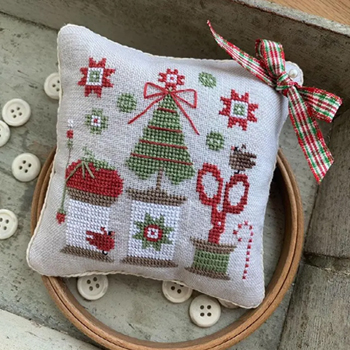 Stitches By Ethel - Christmas Spools Pinkeep MAIN