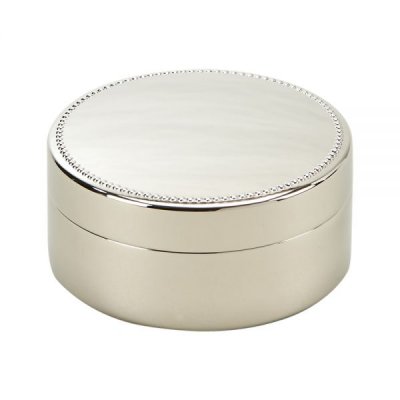 Beaded Round Box Nickel Plated Round Box MAIN