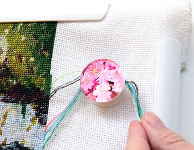 Daria Makes - Parking Bobbins - Light Pink Floral (Set of 2) MAIN