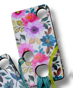 Daria Makes - Wooden Floss Drops - Pink Florals MAIN