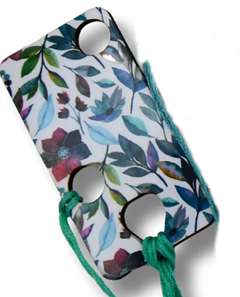 Daria Makes - Wooden Floss Drops - Leafy Flowers MAIN