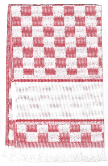 Verona 14ct Kitchen Towel - Red/White MAIN