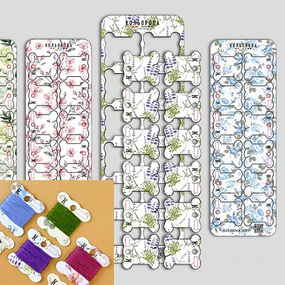 Floral Floss Bobbins (Pack of 4) MAIN