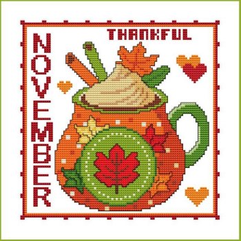 cross stitch wonders cross stitch a year of mugs november cross stitch