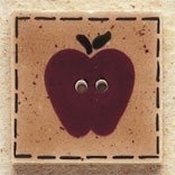 Mill Hill Button - 43010 Debbie Mumm - Quilt Square Apple MAIN