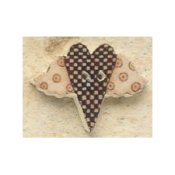Mill Hill Button - 43100 Debbie Mumm - Checkerboard Flying Heart MAIN