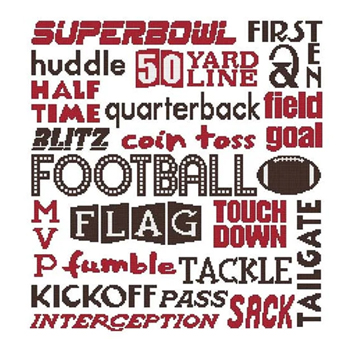 Cross Stitch Wonders - Football Subway Art MAIN