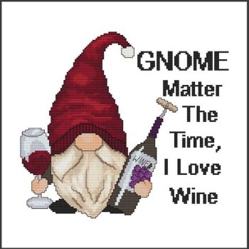 Cross Stitch Wonders - Wine Gnome MAIN