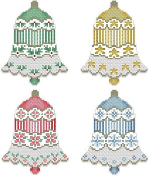 Kitty & Me Designs - Crazy Christmas Bells Ornaments MAIN