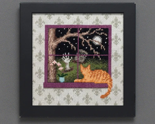 lola crow cross stitch what the cat undead undead undead needlework