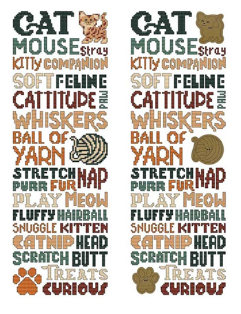 Stitches and Cutz - Cat Subway Art - Tall MAIN