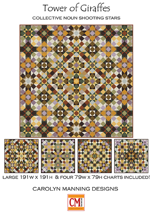 carolyn manning designs cross stitch collective noun shooting stars tower of giraffes cm designs
