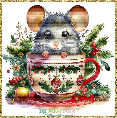 Les Petites Croix De Lucie - Christmas Animals Cups Part 5 Mouse MAIN