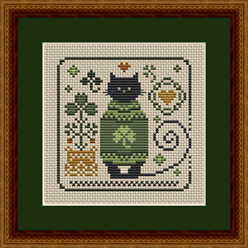 Happiness Is HeartMade - Cat Tales Collection - Cat In A Cozy Green Sweater MAIN