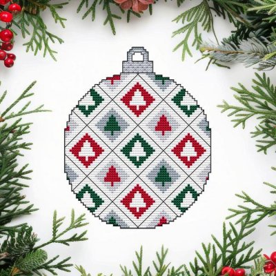 Cross Stitch Wonders - Tree II Christmas Ornament MAIN