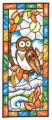 Imaginating - Stained Glass Autumn Owl THUMBNAIL