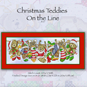 Joan Elliott Design - Christmas Teddies On The Line THUMBNAIL