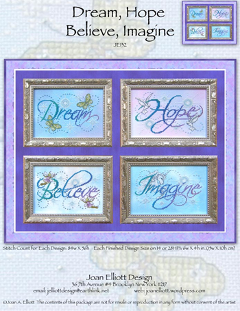 Joan Elliott Design - Dream, Hope, Believe, Imagine JE132 MAIN