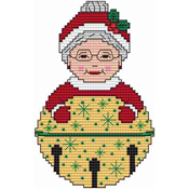 Cross Stitch Wonders - Jingle Bell Ornament Series - Mrs. Claus THUMBNAIL