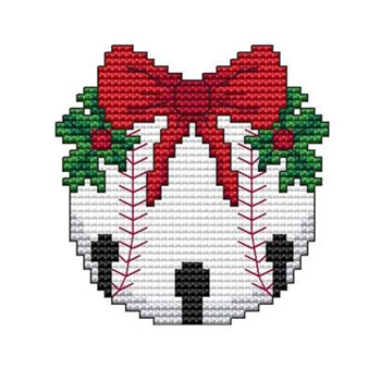 Cross Stitch Wonders - Jingle Bell Ornament Series - Baseball MAIN