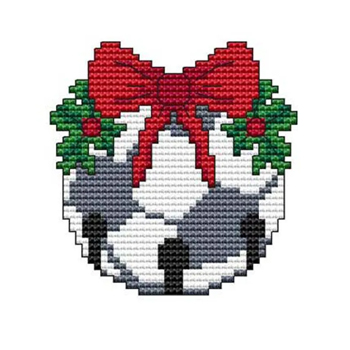 Cross Stitch Wonders - Jingle Bell Ornament Series - Soccer Ball MAIN