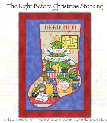 Joan Elliott Design - The Night Before Christmas Stocking JE351 MAIN