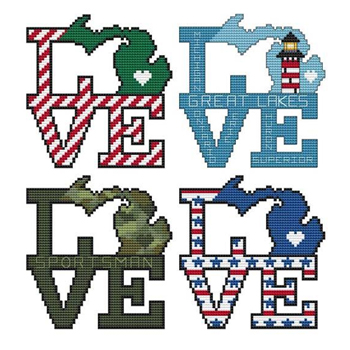 Cross Stitch Wonders - Love Michigan MAIN