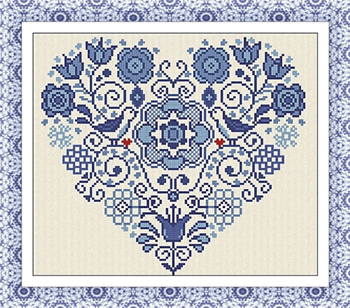Alessandra Adelaide Needleworks - Un Cuore Blu (A Blue Heart) MAIN