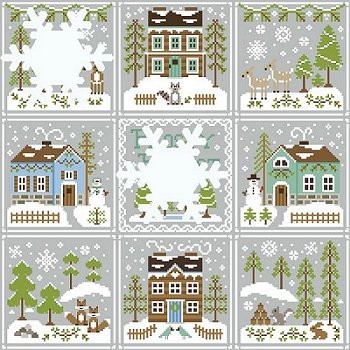 Country Cottage Needleworks - Frosty Forest #7 - Snowgirl's Cottage MAIN