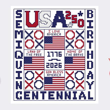Cross Stitch Wonders - USA 250th Semiquincentennial Birthday MAIN