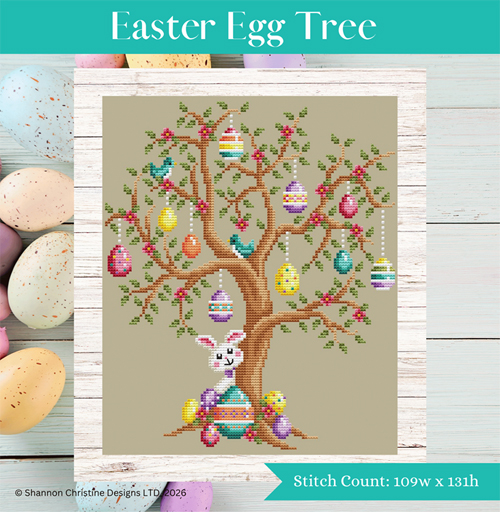 shannon christine designs cross stitch easter egg tree needlework ...