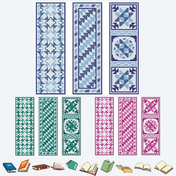 Cross Stitch Wonders - Quilty Bookmark Trio: Geometric Harmony MAIN