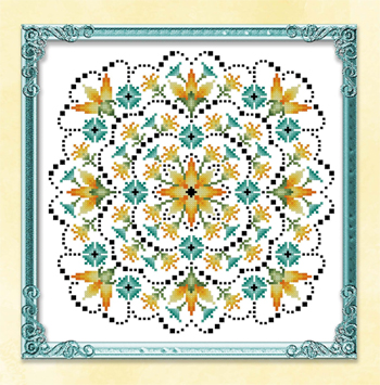 Kitty & Me Designs - Earth, Wind & Fire Flower Mandala Series - Fire Flowers MAIN