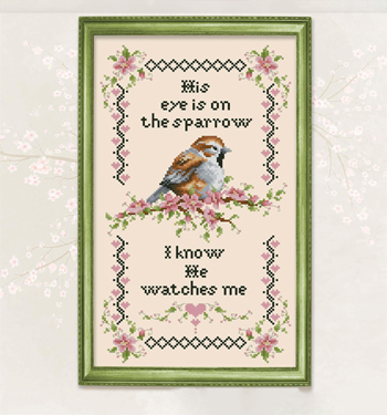 Kitty & Me Designs - His Eye Is On The Sparrow MAIN