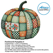 Artecy Cross Stitch - Patchwork Pumpkin 4 #16051 THUMBNAIL