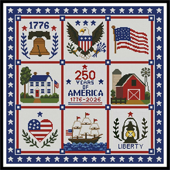 Artecy Cross Stitch - America 250 Sampler #16758 MAIN