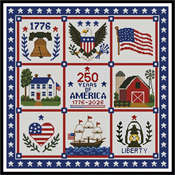 Artecy Cross Stitch - America 250 Sampler #16758 THUMBNAIL
