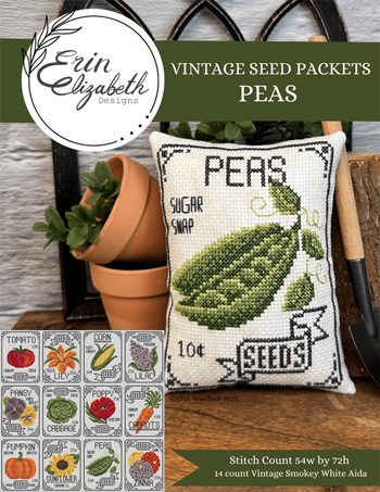 Erin Elizabeth Designs - Vintage Seed Packets - Peas MAIN