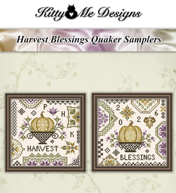 Kitty & Me Designs - Harvest Blessings Quaker Samplers MAIN
