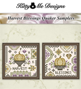 Kitty & Me Designs - Harvest Blessings Quaker Samplers THUMBNAIL